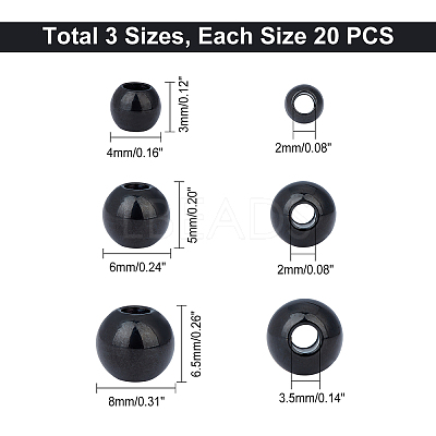 60Pcs 3 Style Ion Plating(IP) 202 Stainless Steel Beads STAS-UN0028-13-1