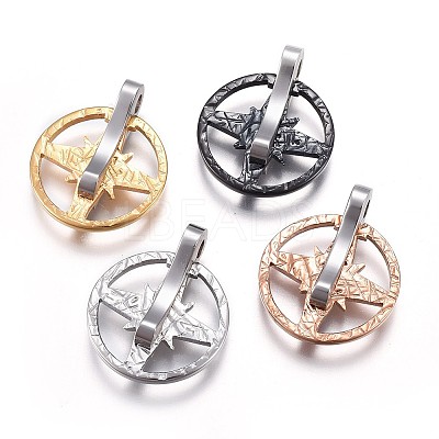 304 Stainless Steel Pendants STAS-O124-23M-1