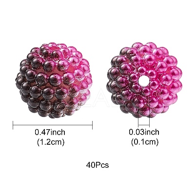 Imitation Pearl Acrylic Beads OACR-FS0001-42H-1