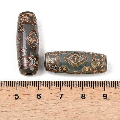 Tibetan Style dZi Beads TDZI-E004-53-1