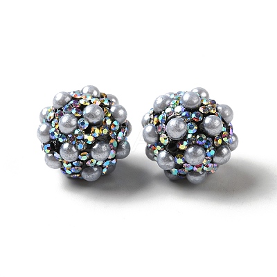Polymer Clay Rhinestone Beads RGLA-D050-01-1