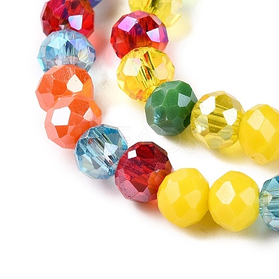 Electroplate Glass Beads Strands GLAA-T023-B16-09-1
