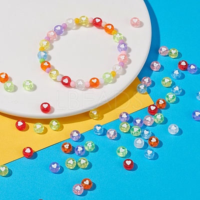 400Pcs 8 Colors Transparent Acrylic Beads TACR-YW0001-44-1
