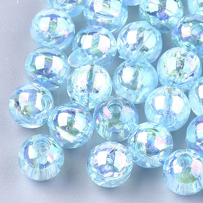 Transparent Plastic Beads OACR-S026-6mm-09-1