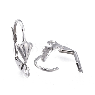 Tarnish Resistant 304 Stainless Steel Leverback Earring Findings STAS-K198-02P-1