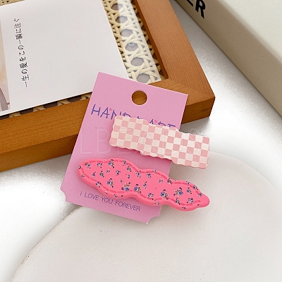 2Pcs Plastic Alligator Hair Clips PW-WG4AB33-01-1