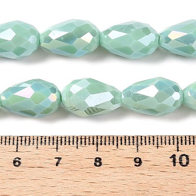 Opaque Solid Color Electroplate Glass Beads Strands LS-EGLA-N013-P10mm-B14-1
