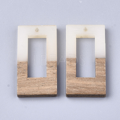 Resin & Walnut Wood Pendants RESI-S358-26G-1