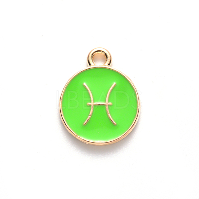 Alloy Enamel Pendants X-ENAM-S124-01A-06H-1
