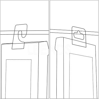 Transparent Self Adhesive Hang Tabs CDIS-NB0001-06-1