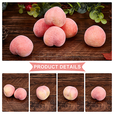Mini Foam Imitation Peaches DJEW-WH0038-30-1