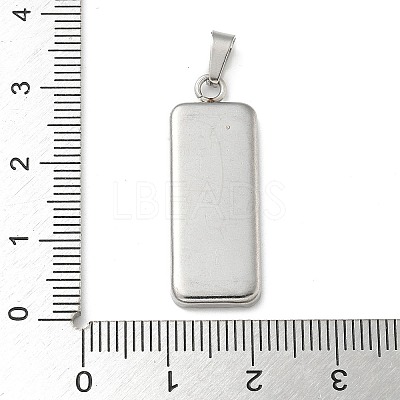 304 Stainless Steel Pendant Cabochon Settings X-STAS-Z118-02P-1