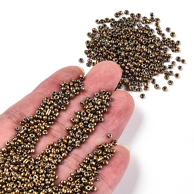 12/0 Metallic Colours Round Glass Seed Beads X-SEED-A009-2mm-601-1