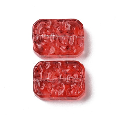 Transparent Spray Painted Glass Beads X-GLAA-I050-08G-1
