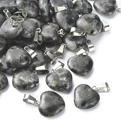 Natural Larvikite Pendants G-Q371-14-1