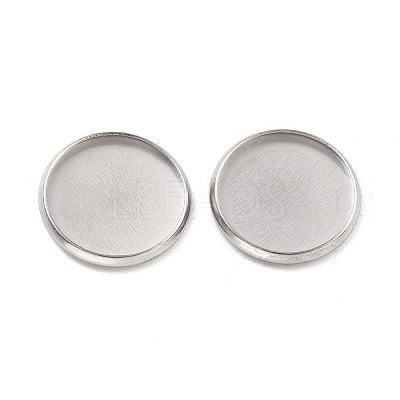 Non-Tarnish 316 Surgical Stainless Steel Cabochon Tray Settings STAS-I187-06D-P-1