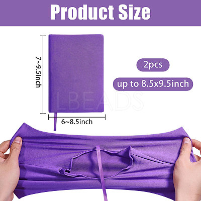 Elastic Cloth Book Cover AJEW-WH0696-009F-1