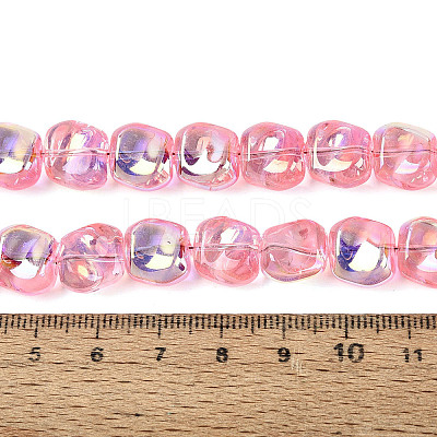 Electroplate Transparent Glass Beads Strands EGLA-N057-02A-06-1