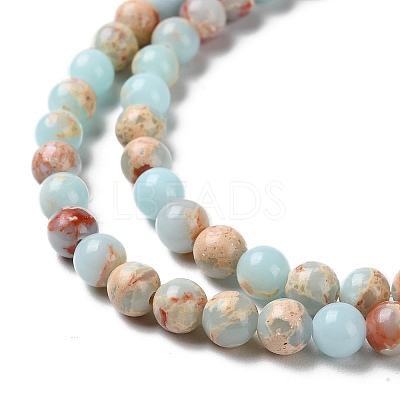 Synthetic Imperial Jasper Dyed Beads Strands G-D077-A01-01I-1