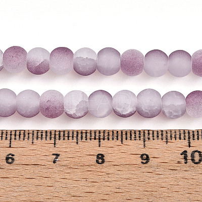 Crackle Glass Beads Strands GLAA-N009-6mm-05-1