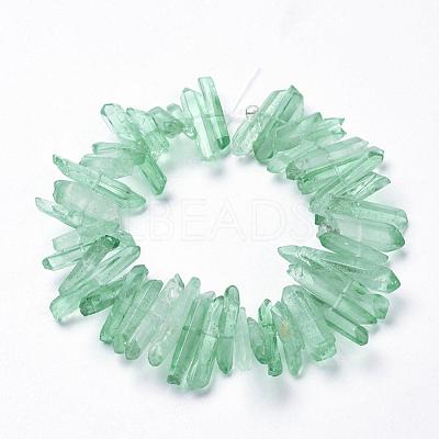 Natural Quartz Crystal Points Beads Strands G-K181-B02-1