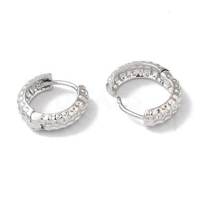 Ring Brass Hoop Earrings for Women EJEW-U008-02P-1