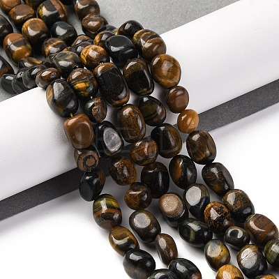 Natural Yellow Blue Tiger Eye(Dyed & Heated) Beads Strands G-G146-A17-01-1