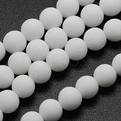 Natural White Jade Beads Strands G-D695-10mm-1