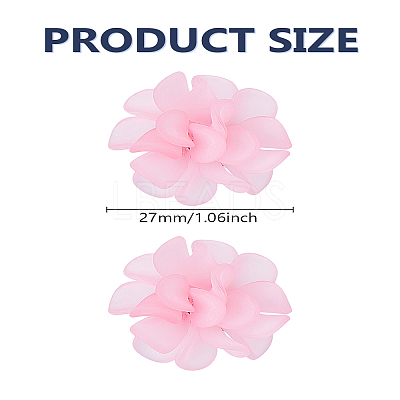 1Pair Flower Acrylic Stud Earrings EJEW-LP0008-005C-1