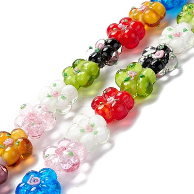 Handmade Lampwork Beads Strands LAMP-D015-08I-1