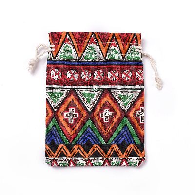 Polycotton(Polyester Cotton) Packing Pouches Drawstring Bags ABAG-T006-A22-1