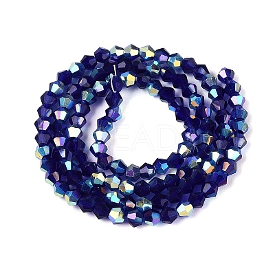 AB Color Plated Transparent Glass Beads Strands GLAA-G127-01-01Q-1