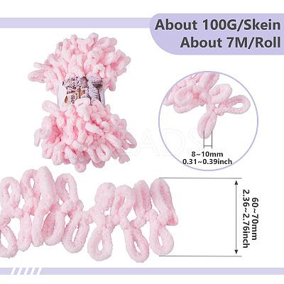 Finger Knitting Polyester Loop Yarn OCOR-TADJ0001-06H-1