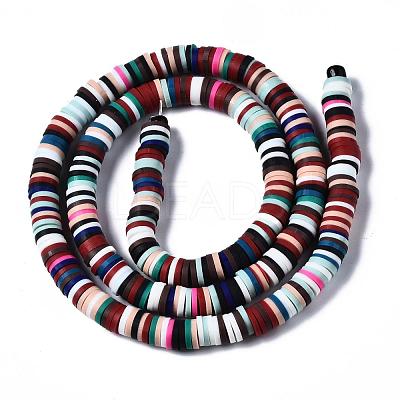 Handmade Polymer Clay Beads X-CLAY-R067-4.0mm-M2-1