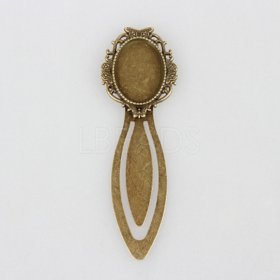 Iron Bookmark Cabochon Settings X-PALLOY-N0084-23AB-NF-1