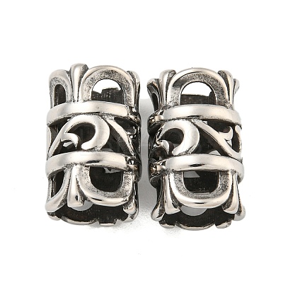 316 Surgical Stainless Steel European Beads STAS-Q326-03AS-02-1