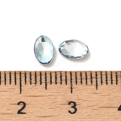 Glass Rhinestone Cabochons RGLA-P037-08A-D202-1