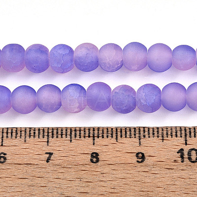 Crackle Glass Beads Strands GLAA-N009-6mm-08-1