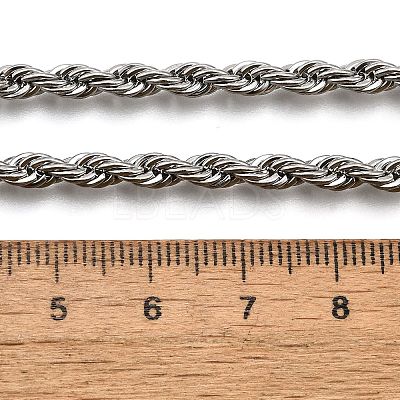 Non-Tarnish 304 Stainless Steel Rope Chain Necklaces X-NJEW-F226-03P-06-1