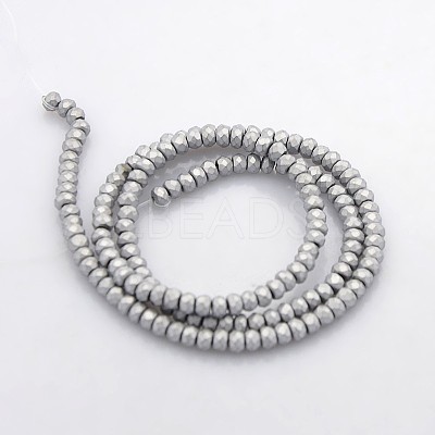 Electroplate Non-magnetic Synthetic Hematite Beads Strands G-J208G-02-1