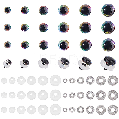 24 Sets 6 Style Plastic Doll Eyes DOLL-PH0001-24-1