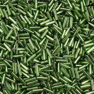 Plated Glass Bugle Beads SEED-S046-01B-49A-1