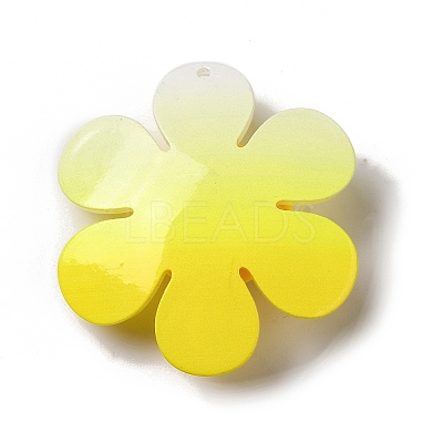Acrylic Big Pendants with Glitter Powder MACR-M023-03A-1