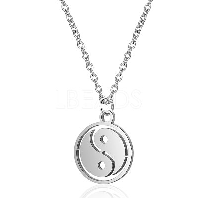 Non-Tarnish 201 Stainless Steel Pendants Necklaces NJEW-S069-TN056-1-1