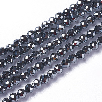 Terahertz Stone Beads Strands G-F596-37-4mm-1