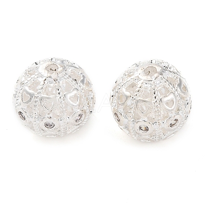 Brass Micro Pave Clear Cubic Zirconia Spacer Beads KK-Z089-09S-1