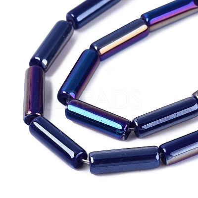 Electroplate Opaque Glass Beads Strands X-EGLA-Q132-02A-B02-1