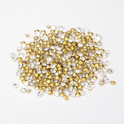 Back Plated Diamond Glass Pointed Rhinestone X-RGLA-SS6-001-1