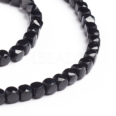 Natural Black Spinel Beads Strands G-E560-A04-4mm-1