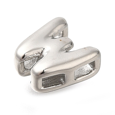 304 Stainless Steel Slide Charms STAS-B075-37P-W-1